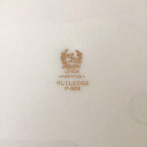 VTG Lenox 4 Rutledge P-303 Dinner Plate 10 7/8″ Raised Enamel Discontinued 24K - Picture 3 of 8